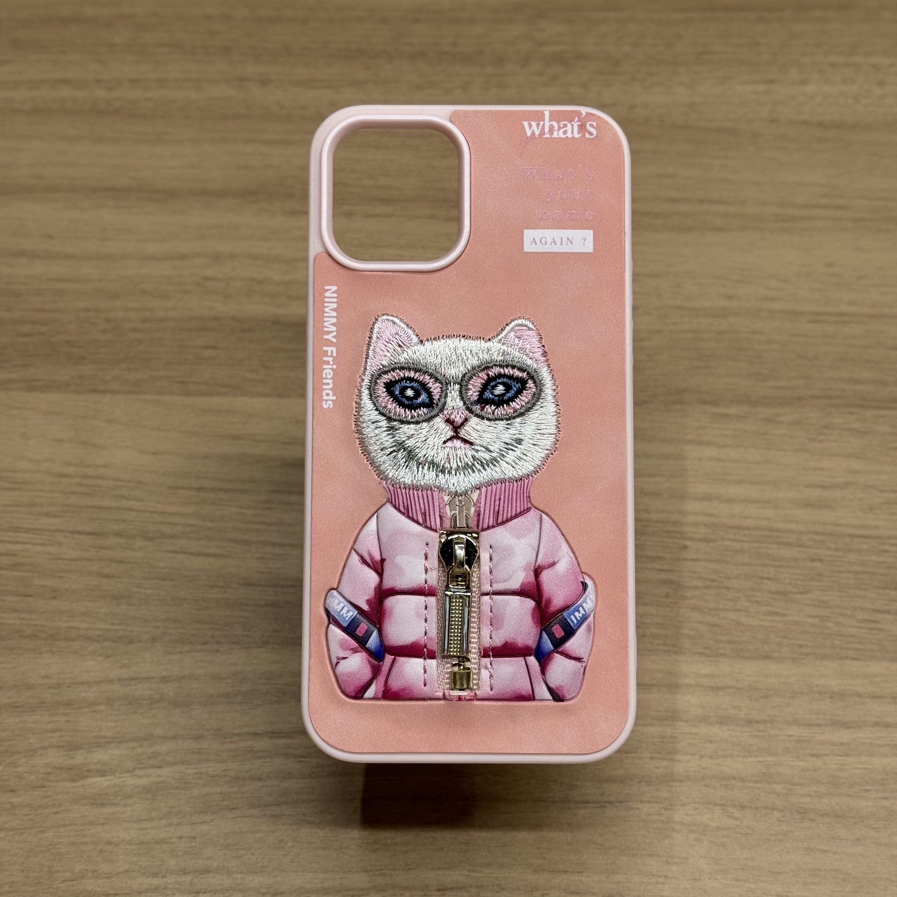 Чехол для iPhone 12/12 Pro Nimmy Friends Cat, Pink, картинка 1