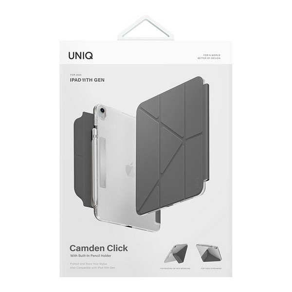 Чехол UNIQ Camden Click для iPad 10.9 (2022) / 11 (A16), Rhino Grey, картинка 4