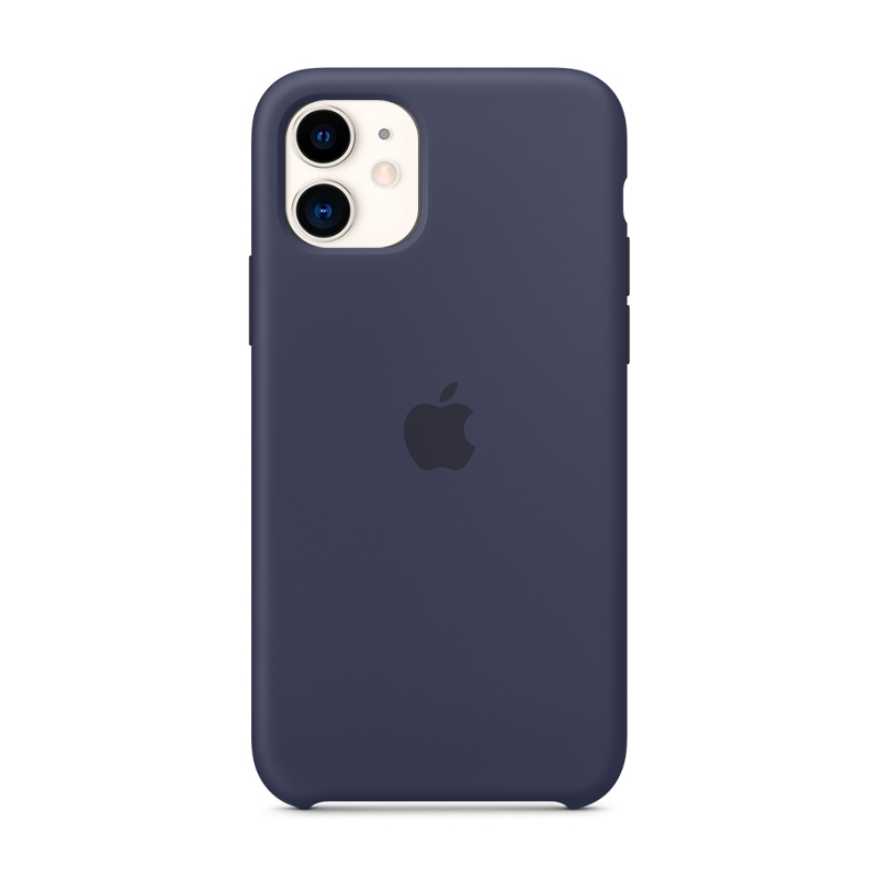 Чехол Silicone Case для Apple iPhone 11, темно-синий, картинка 1