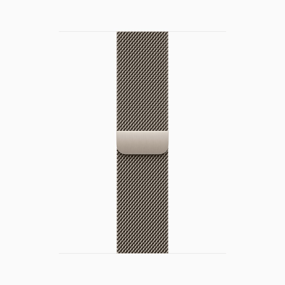 Apple Watch Series 11 GPS 42mm, Natural Titanium Case Natural Milanese Loop , картинка 3