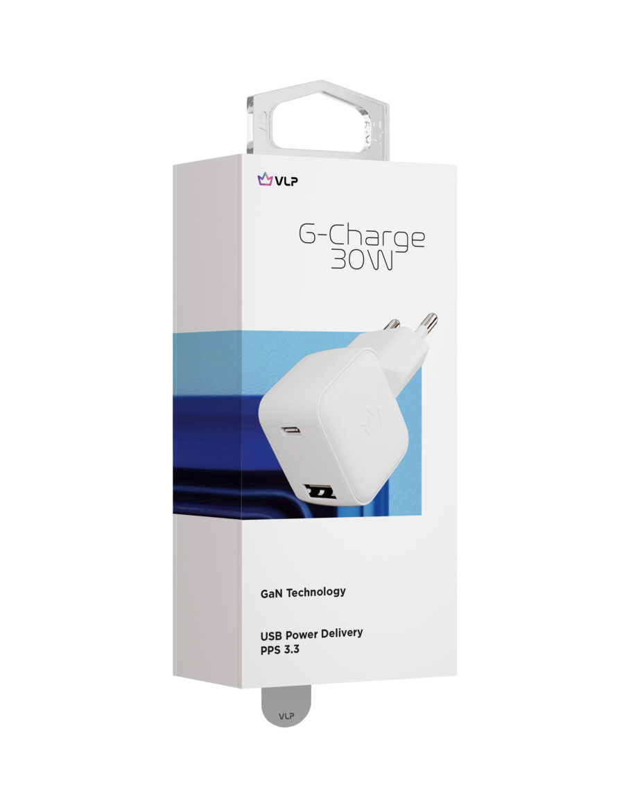 СЗУ VLP G-Charge 30Вт, USB-A+Type-C, белый, картинка 3