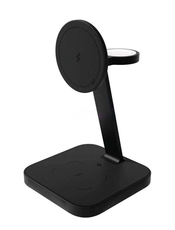 Беспроводное зарядное устройство VLP Unity Power 3 in 1 для Apple, черный титан