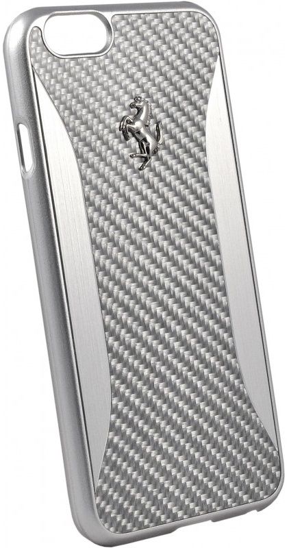 Чехол Ferrari iPhone 6/6S GT Experience Hard Carbon Aluminium - Silver, картинка 2