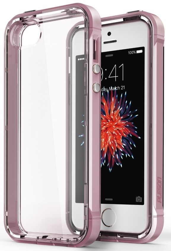 Чехол Pleson iPhone 5S/SE ISE Case - Clear/Pink, картинка 1