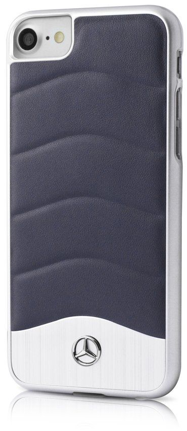 Чехол Mercedes WAVE III iPhone 7 Leather Aluminum Hard Case Navy
