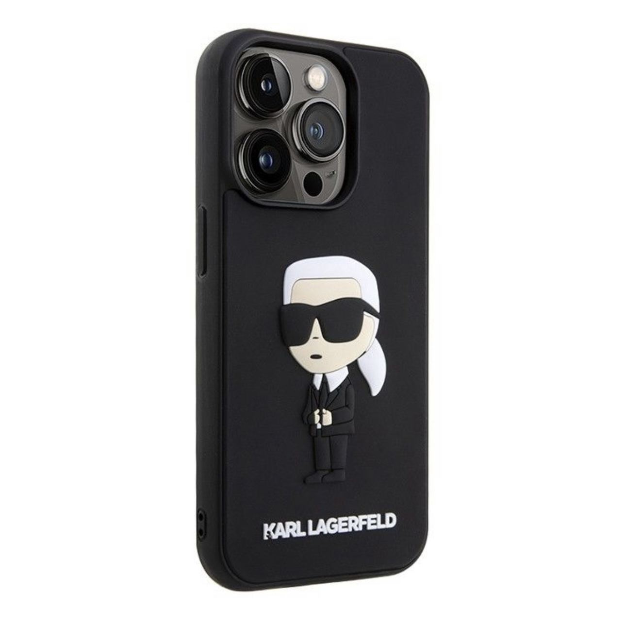 Чехол для iPhone 15 Pro KARL LAGERFELD 3D Rubber NFT Karl Ikonik Hard Black, картинка 1
