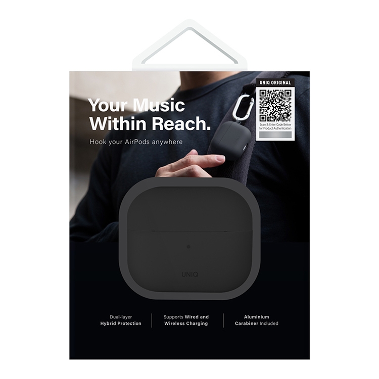 Чехол для AirPods 4 UNIQ Nexo Black, картинка 10