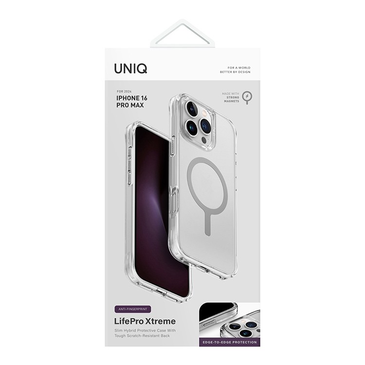 Чехол для iPhone 16 Pro Max UNIQ LifePro Xtreme Magnets Frost Clear, картинка 4