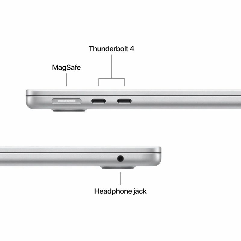 Ноутбук Apple MacBook Air 13" Silver (Early 2026) MDH84 (10C CPU/10C GPU/M5/16Гб/1Тб SSD), картинка 5