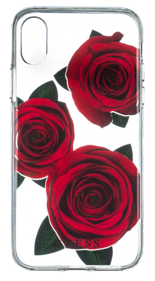 Чехол Guess iPhone X Flower desire Roses Red