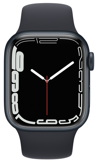 Часы Apple Watch Series 7 GPS 41mm Midnight Aluminum Case with Black Sport Band (MKMX3RU/A), картинка 2
