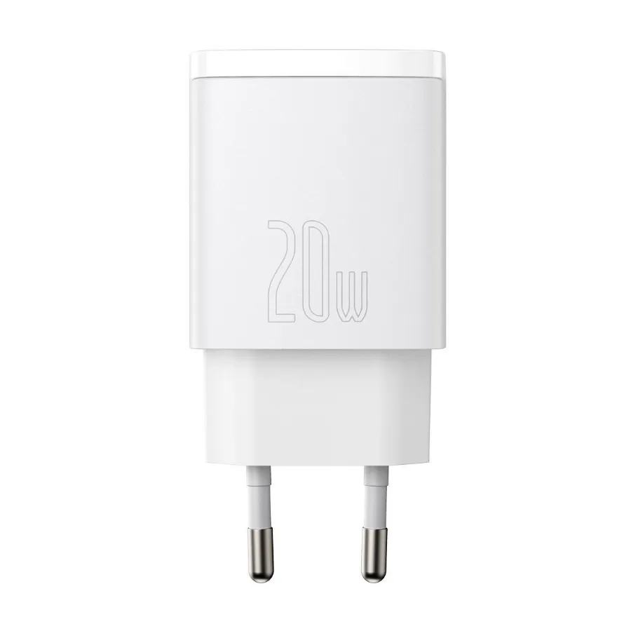 Сетевое зарядное устройство Baseus Compact Quick Charger 20W USB+Type-C, белый, картинка 2