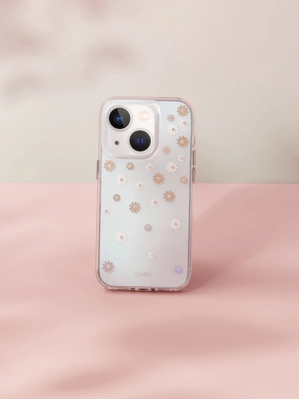 Чехол для iPhone 14 UNIQ Coehl Aster Spring Pink 3D Crystals, картинка 2