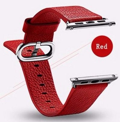 Ремешок кожаный Classic для Apple Watch 38mm Red
