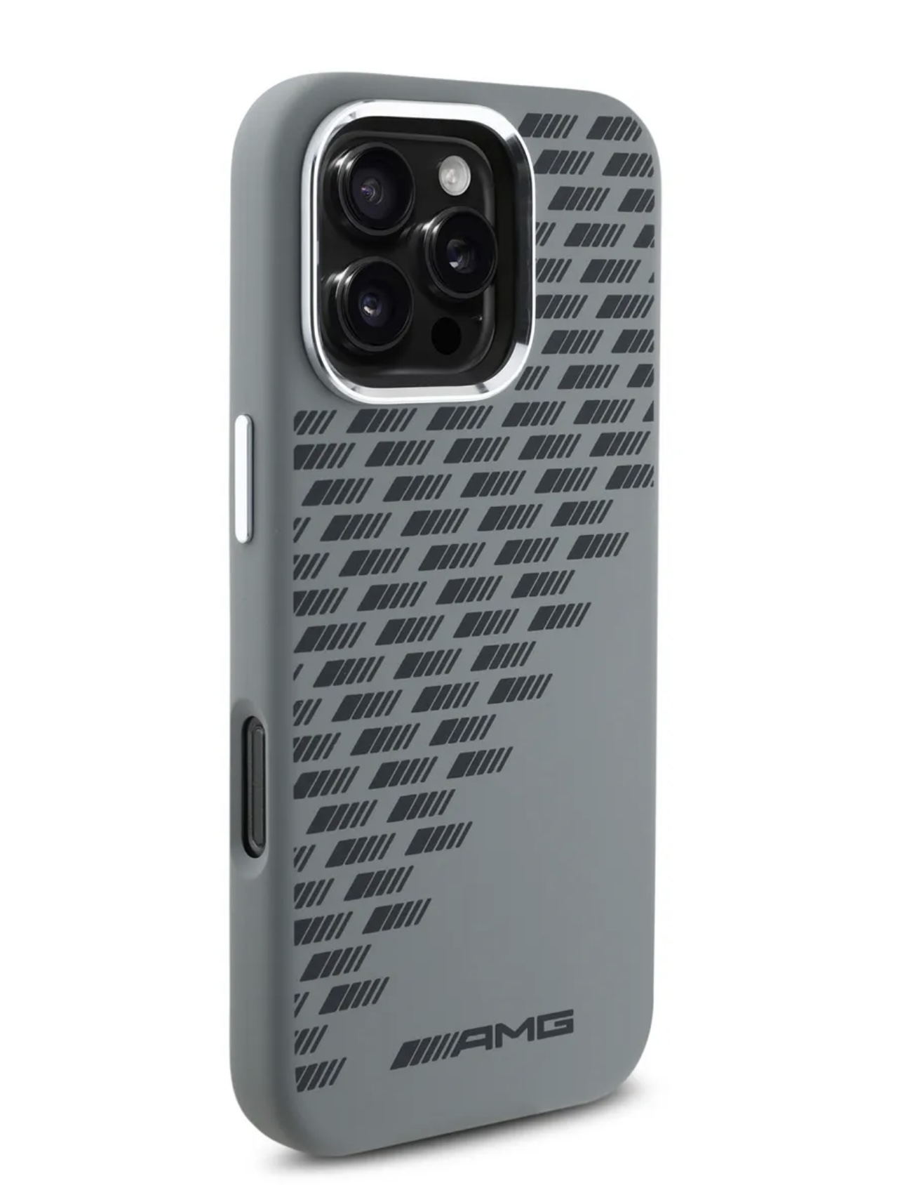 Чехол для iPhone 16 Pro AMG Liquid Silicone Melal Camera Hard Grey MagSafe, картинка 2