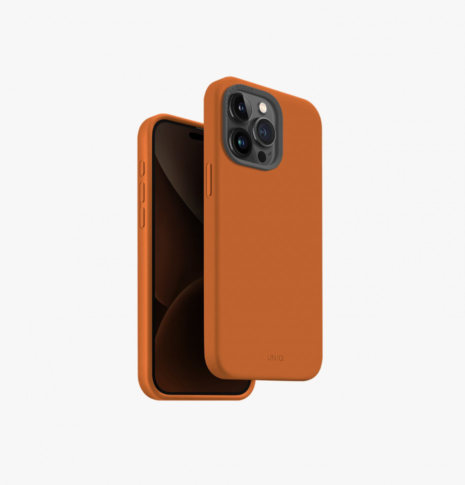 Чехол для iPhone 15 Pro Max UNIQ Lino Hue Orange, картинка 1