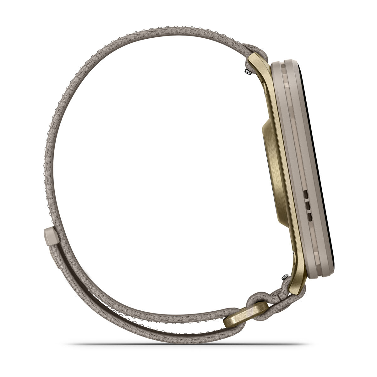 Умные часы Garmin Venu X1 Soft Gold Titanium with French Gray Nylon HK, картинка 4
