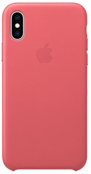 Кожаный чехол Apple iPhone XS Max Leather Case Peony Pink