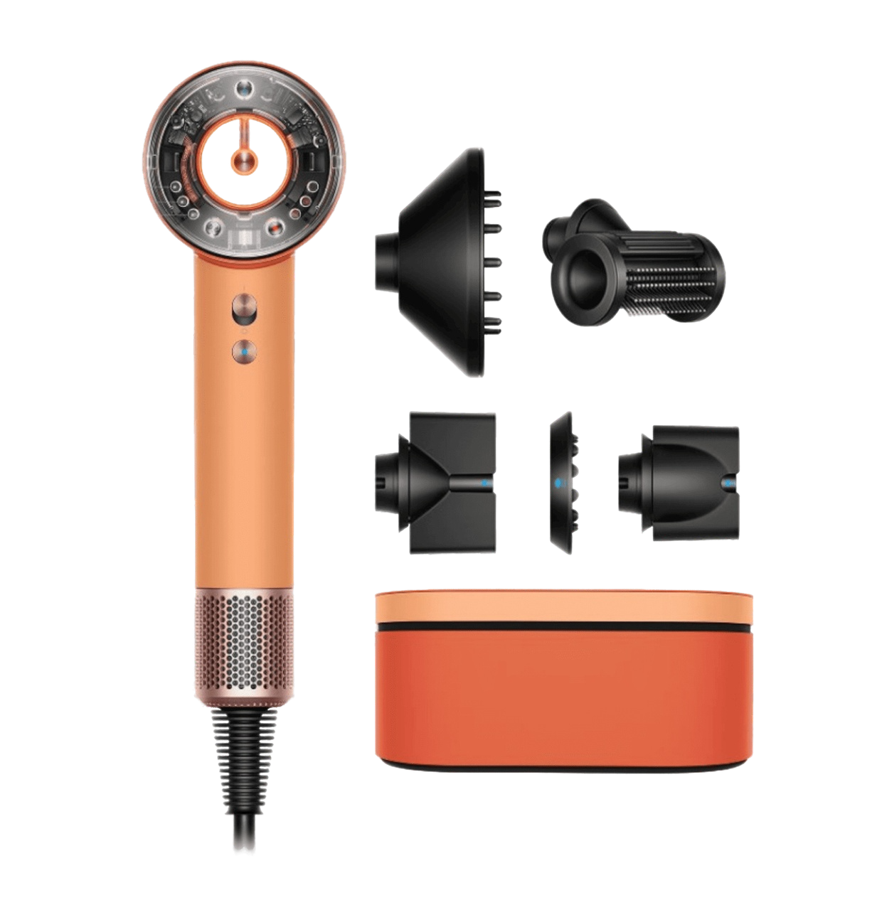 Фен Dyson Supersonic Nural HD16 (Apricot Ceramics/Topaz) - Подарочный кейс для хранения