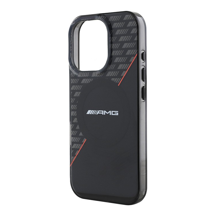 Чехол для iPhone 16 Pro Max AMG Double layer Rhombs Hard Black/Red MagSafe, картинка 3
