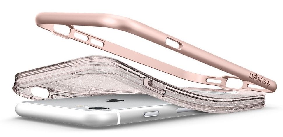 Чехол SGP iPhone 7 Crystal Hybrid Glitter Rose Quartz, картинка 5