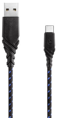 Кабель EnergEA NyloGlitz USB-C 18cm синий, слайд 2
