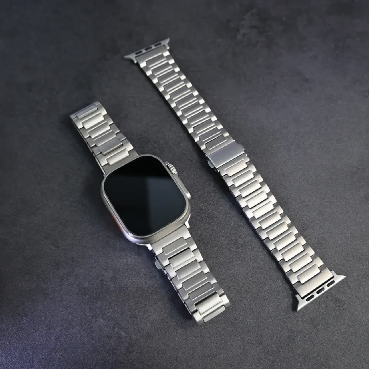 Ремешок для Apple Watch Rado блочный 2 звена 42/44/45/49mm серебро