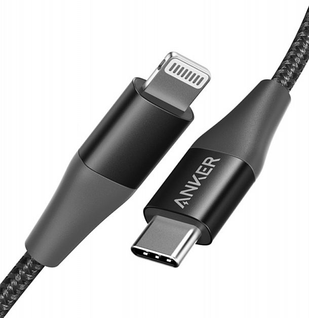 Кабель ANKER PowerLine+2 USB-C to LTG 0,9m - Black, картинка 1