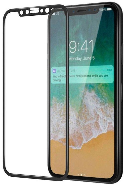 Защитное стекло iPhone 11 Pro / X /XS  2.5D полноразмерное чёрное