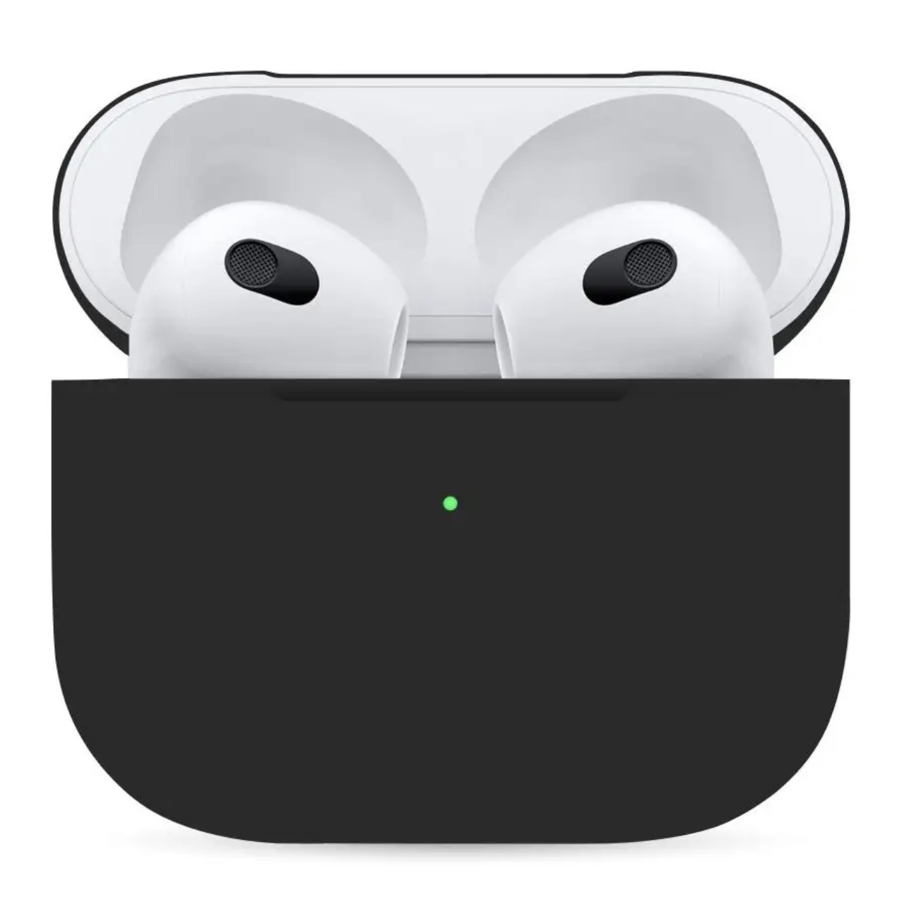 Чехол для AirPods 3 Silicone Case Slim черный, картинка 1