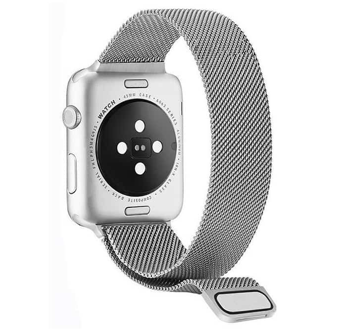 Ремешок для Apple Watch S10 38/40/41/42 mm Миланская петля, серебро, картинка 2