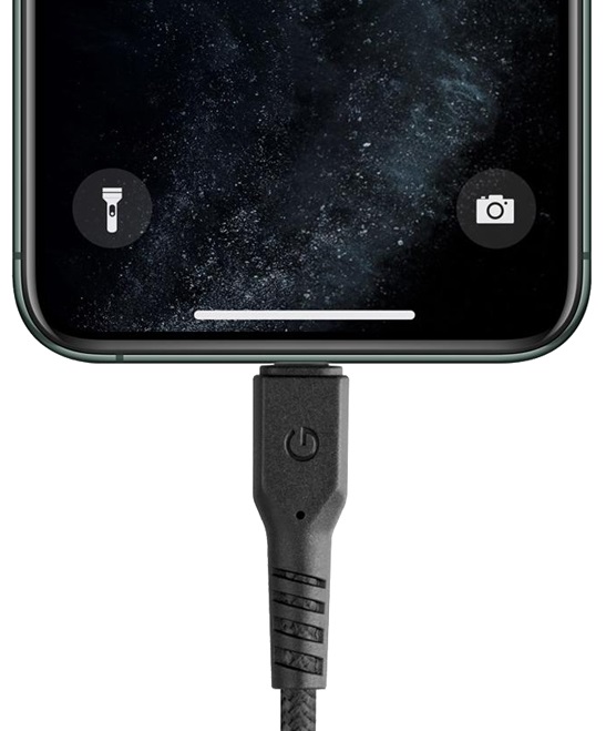 Кабель EnergEA FibraTough Anti-microbial USB-C to Lightning MFI 1.5m Чёрный, картинка 2