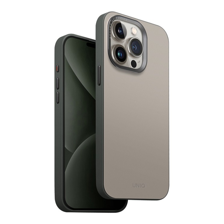 Чехол для iPhone 15 Pro UNIQ Layden Ivory Lichen Geen, картинка 1