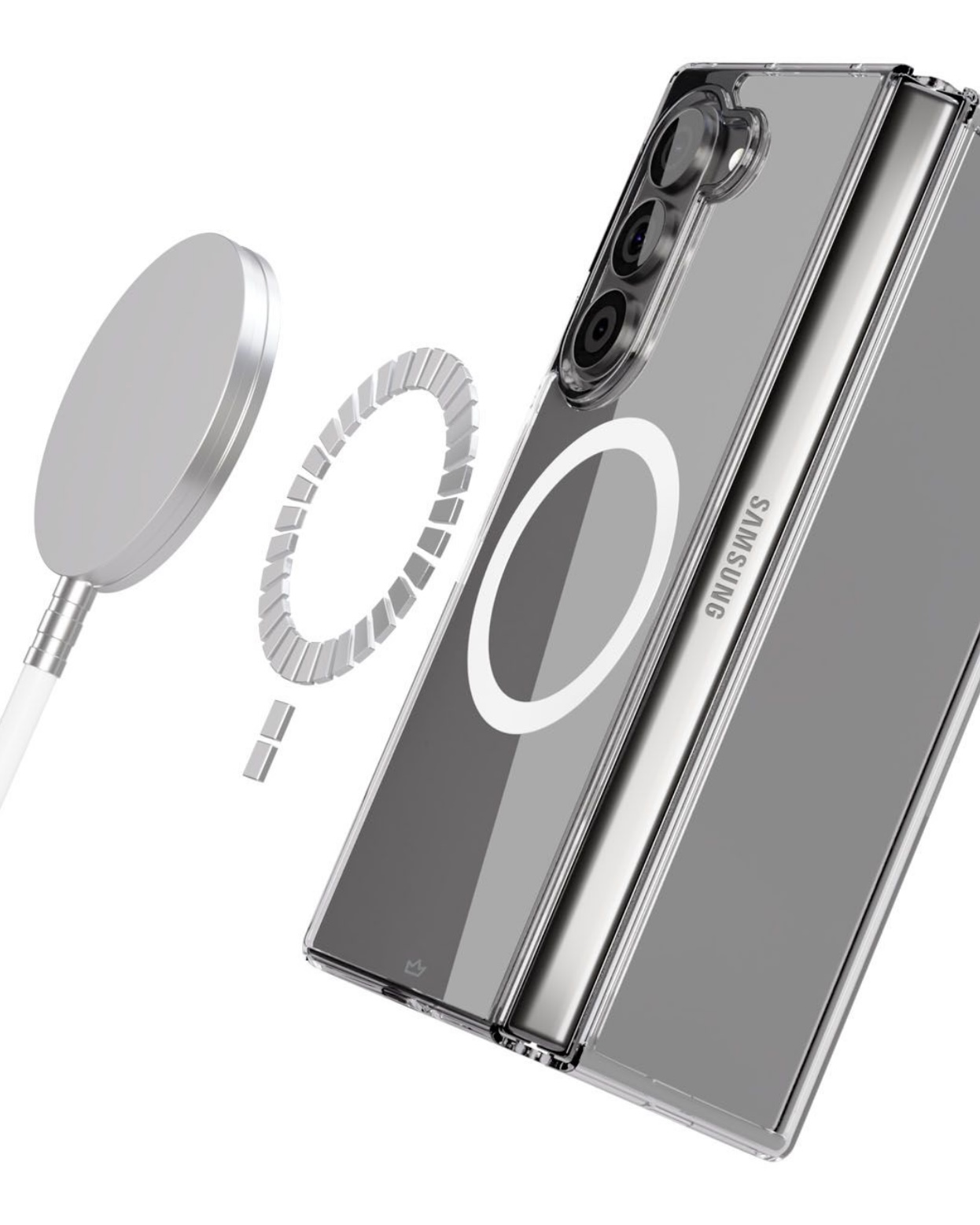 Чехол для Samsung Z Fold6 VLP Flex Case, прозрачный, картинка 2