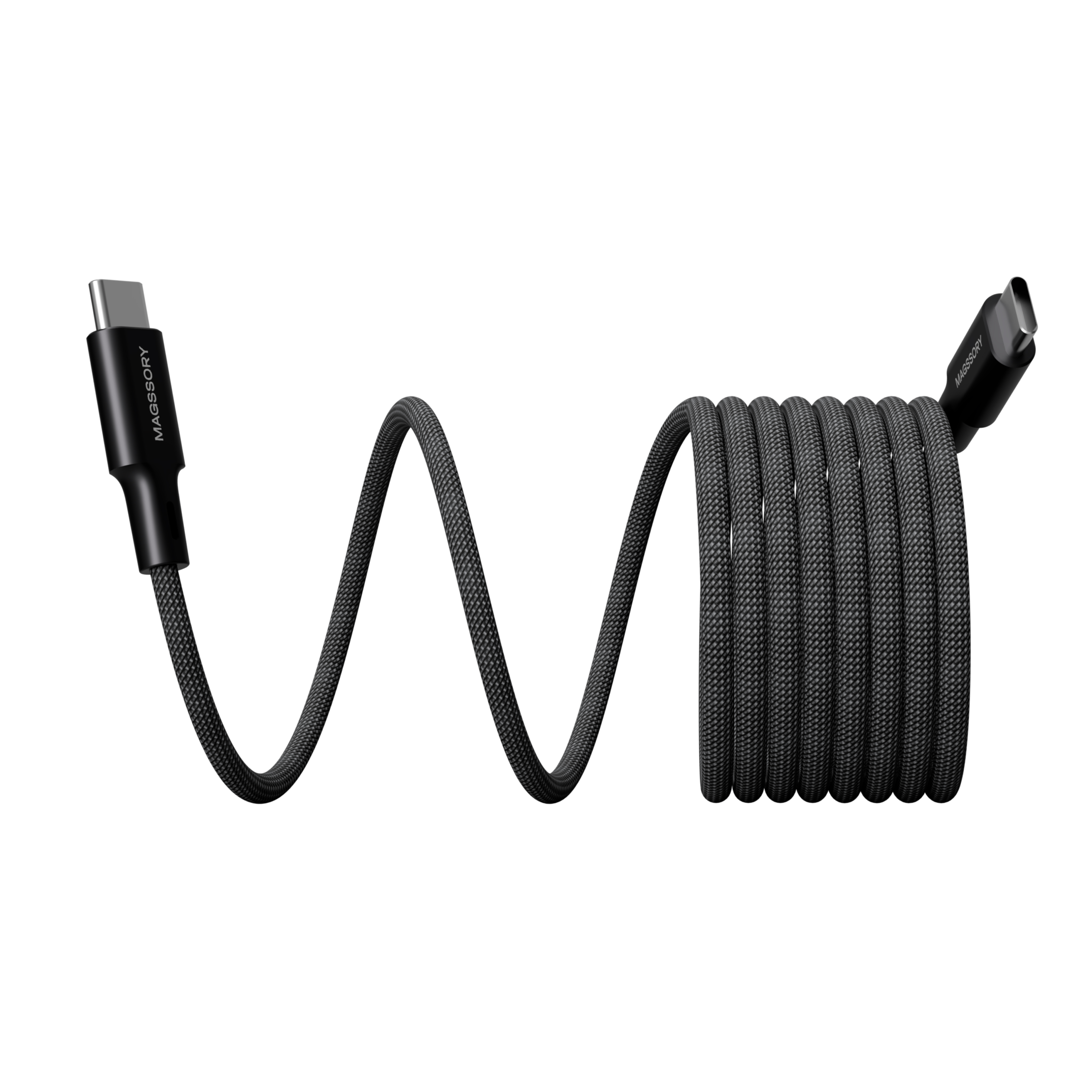 Магнитный кабель Magssory Link C 240W USB-C, 2,4м, Black, картинка 2