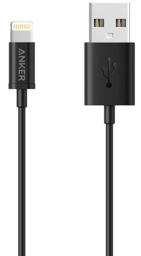 Кабель ANKER MFI USB to Lightning Round Cable 0.9m - Black, картинка 1