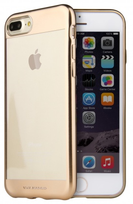 Чехол VIVA iPhone 7 Plus Metalico Borde Case TPU Gold, картинка 2
