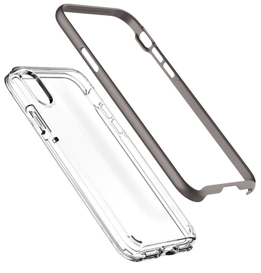 Чехол SGP iPhone X Neo Hybrid Crystal Gunmetal, картинка 3