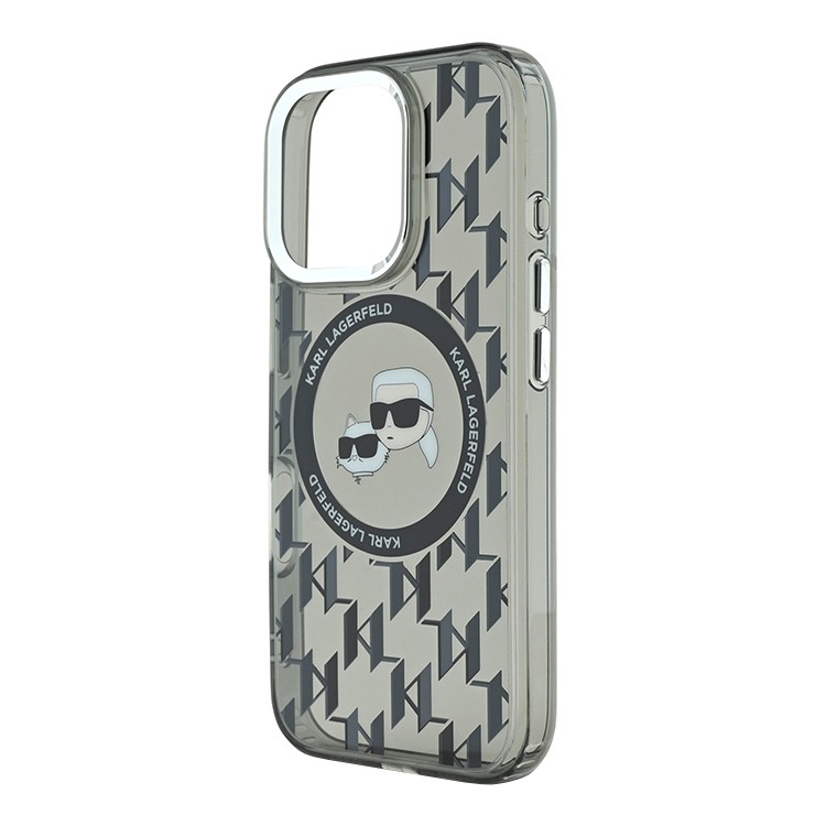 Чехол для iPhone 16 Pro Max KARL LAGERFELD PC/TPU NFT Choupette Head Metal camera Hard White MagSafe, картинка 3