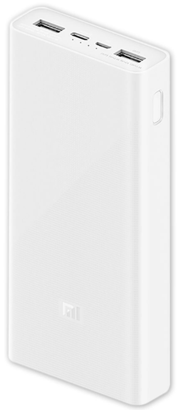 Внешний аккумулятор Xiaomi Power Bank 3 20000mah QC 3.0 White, картинка 1