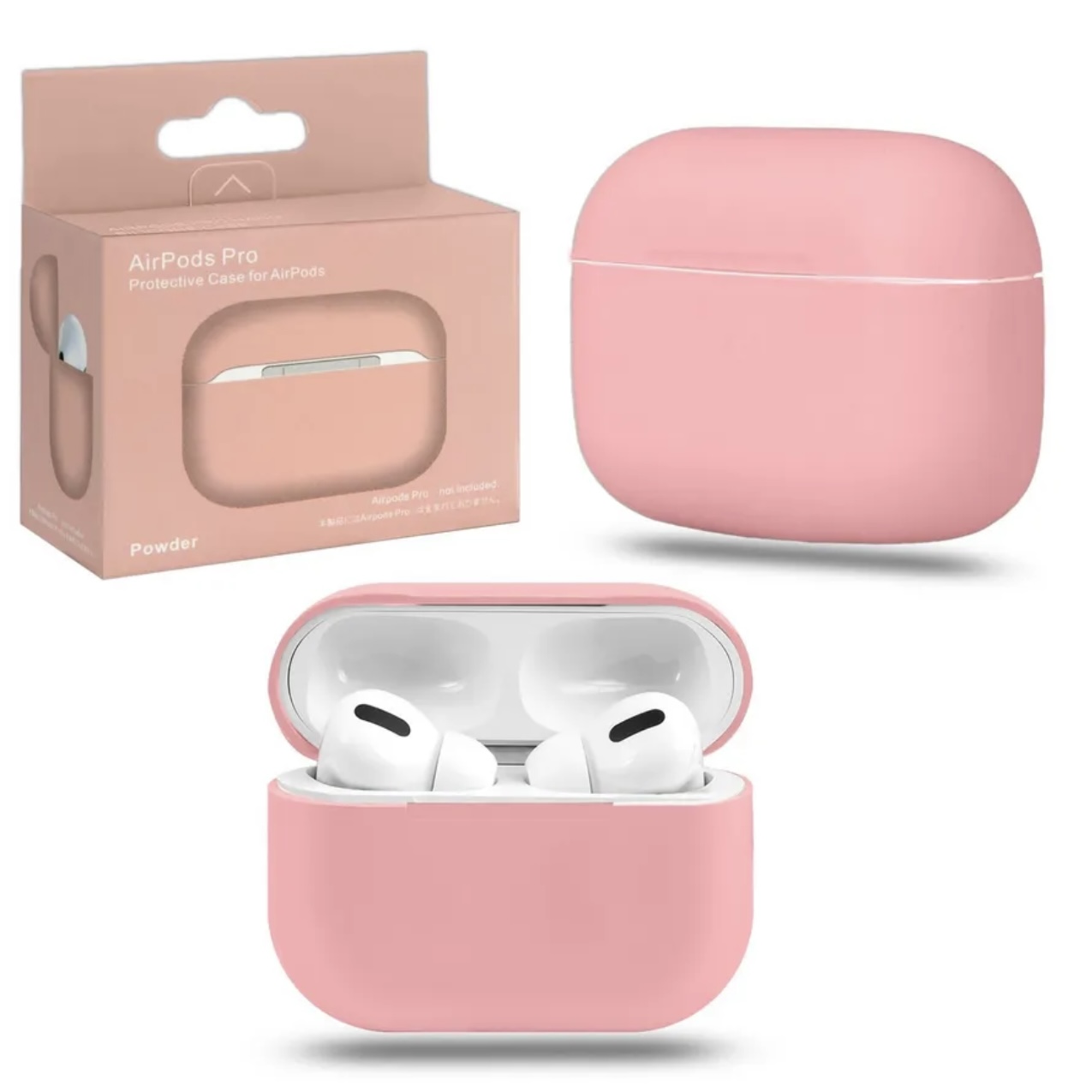 Чехол силиконовый для AirPods PRO Ultra Slim розовый, картинка 1