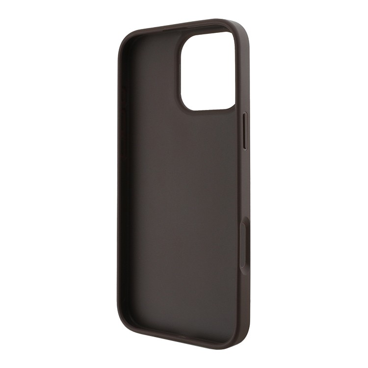Чехол для iPhone 16 Pro GUESS PU Big Metal logo Hard Brown  , картинка 4