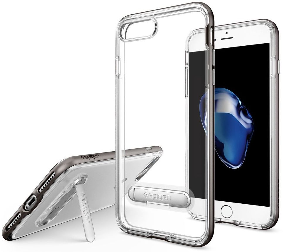 Чехол SGP iPhone 7 Plus Crystal Hybrid Gunmetal, картинка 1