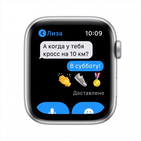 Часы Apple Watch Nike SE 44mm Silver Aluminum Case with Pure Platinum/Black Sport Band (MYYH2RU/A), картинка 6