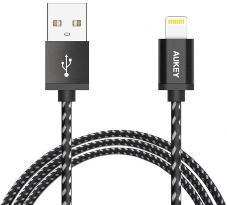 Кабель AUKEY MFI Lightning Sync and Charging 2.0m Черный