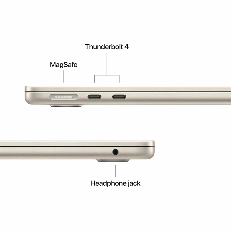 Ноутбук Apple MacBook Air 15" Starlight (Early 2026) MDVF4 (10C CPU/10C GPU/M5/24Гб/1Тб SSD), картинка 6