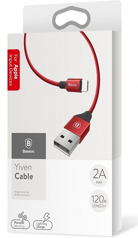 Кабель BASEUS Yiven Lightning Cable 1.5A 3.0m - Red/Red, слайд 4