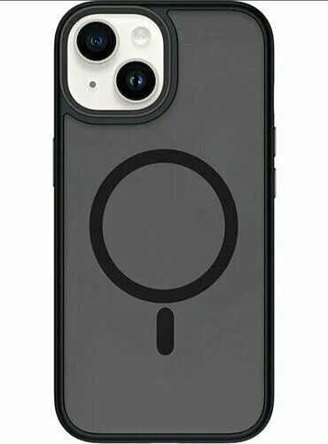 Чехол для iPhone 13 Unique Case прозрачный матовый с MagSafe, зеленый, картинка 1