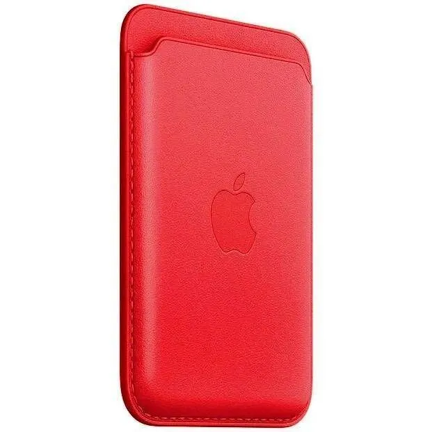 Чехол-бумажник Leather Wallet c MagSafe для iPhone, красный