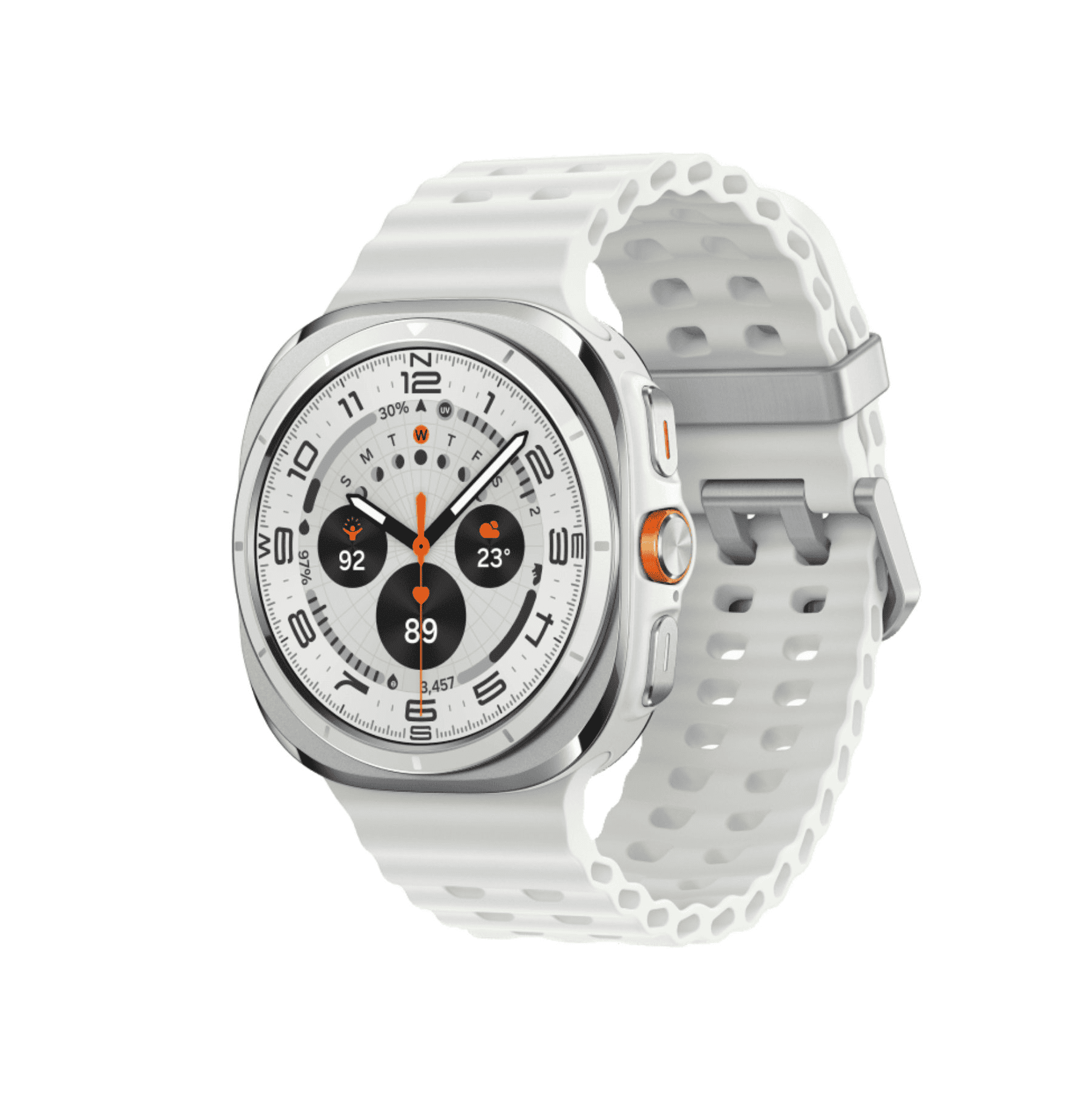 Умные часы Samsung Galaxy Watch Ultra (2025) LTE 47mm Titanium White Marine Band White, картинка 2